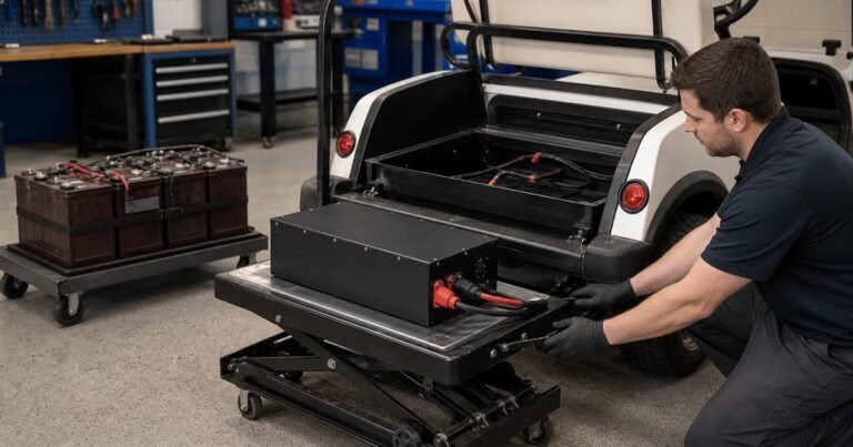 Conversión de un buggy eléctrico con batería de litio y pack de plomo retirado