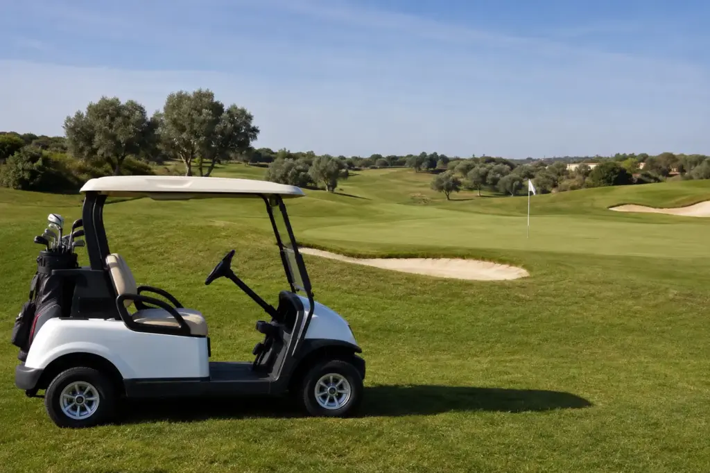 Buggy de golf en el campo