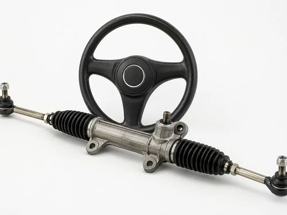 Cremallera de direccion y volante de carrito de golf